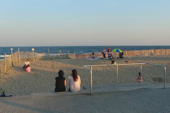 In June, there was a small section of beach cage at Beach 97th.